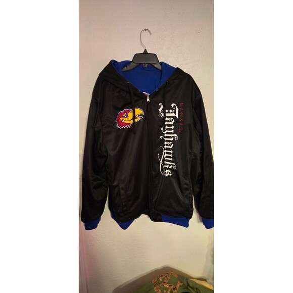KANSAS JAYHAWKS MEN'S REVERSIBLE HEAVY WEIGHT JACKET SIZE XXL - Picture 1 of 10